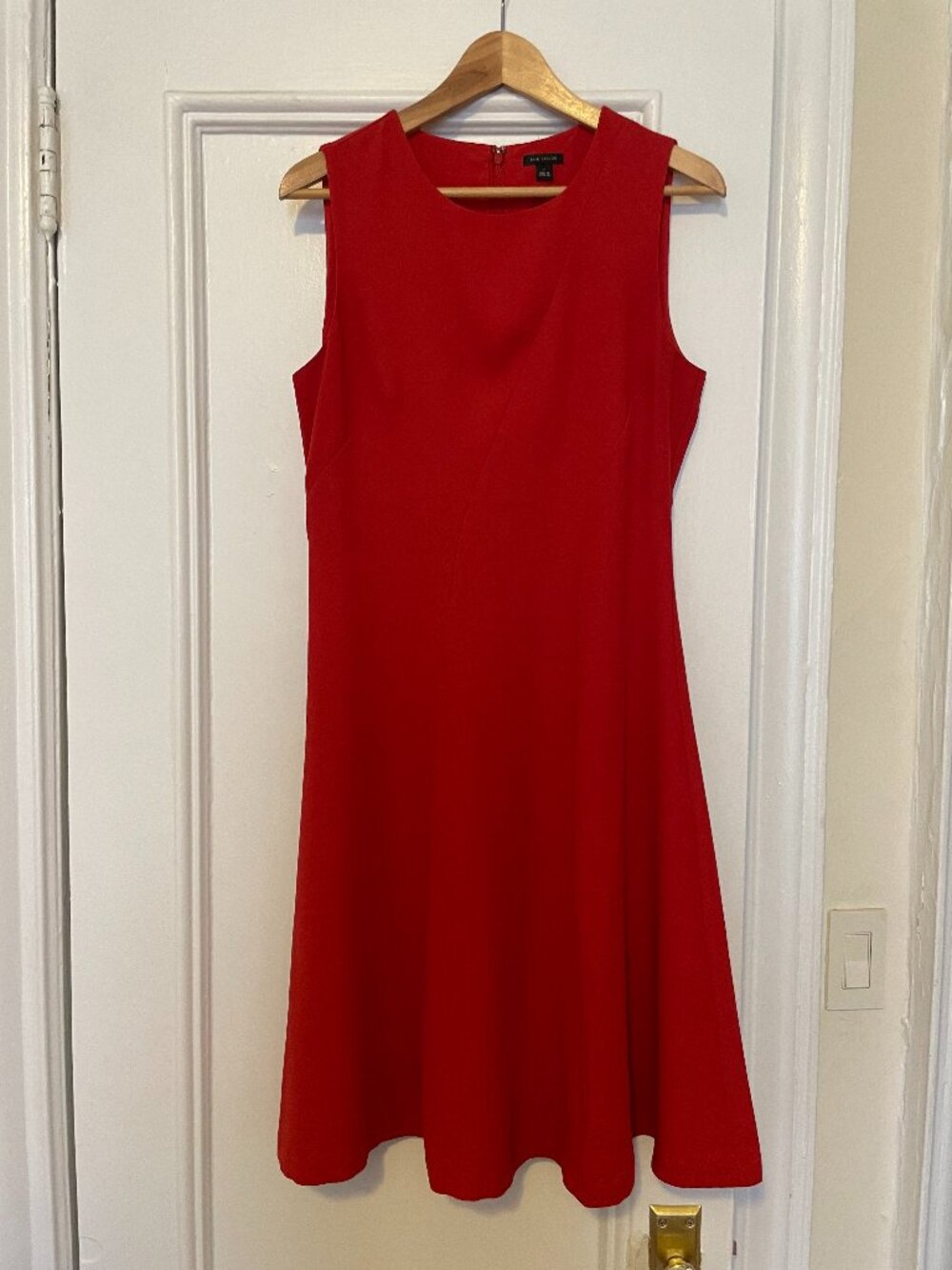 Ann Taylor Fit-n-Flare Dress Orange-Red Dress, Sz 6